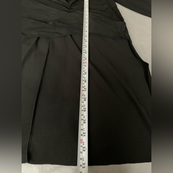 Black Draped Hi-Lo Blouse - Picture 7 of 8